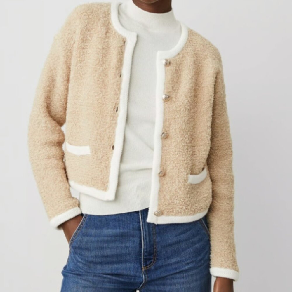 Ann Taylor Tan and Cream Cardigan - Picture 2 of 7